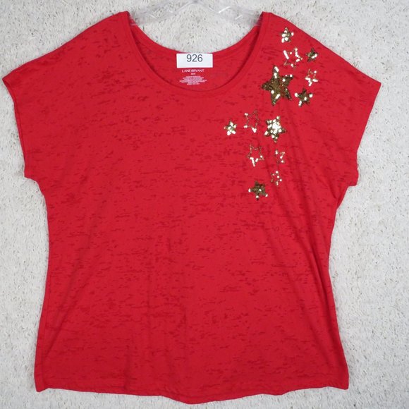 Lane Bryant* Women's Short Sleeve Boat Neck Straight Hem Pullover T-Shirt~ 18/20 - Picture 3 of 10